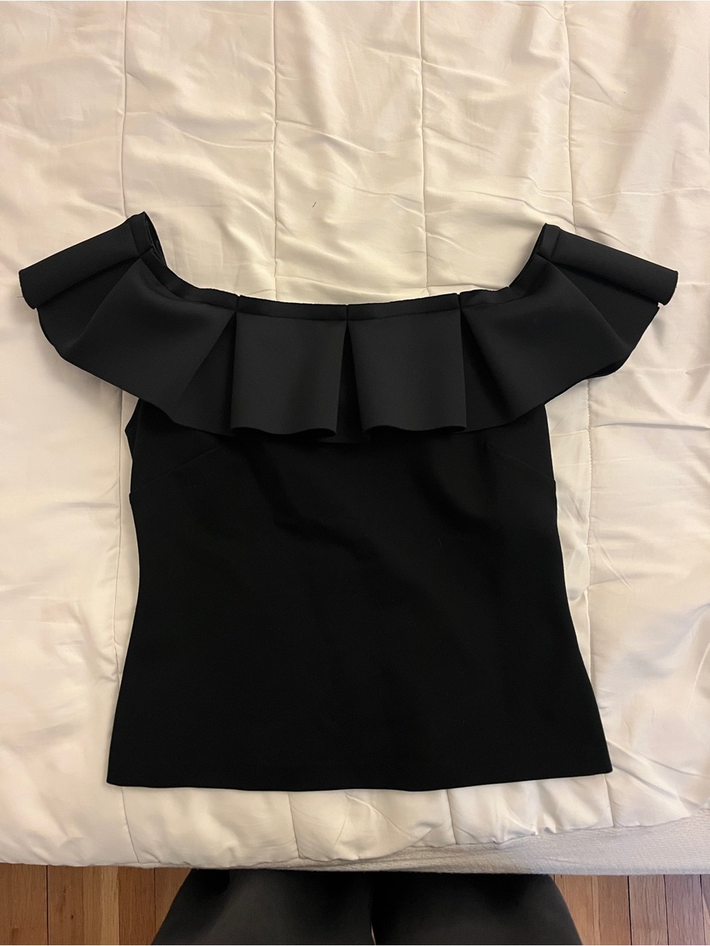 Ted Baker Black Off-Shoulder Ruffle Camisole